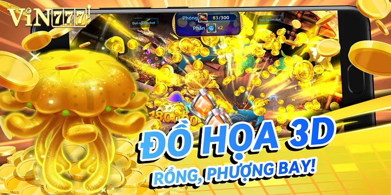 Các phòng game trong thần rồng bắn cá có đồ hoạ sắc nét